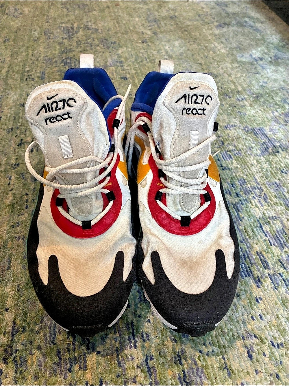 Nike Air Max 270 React Bauhaus Sneakers in White & Black